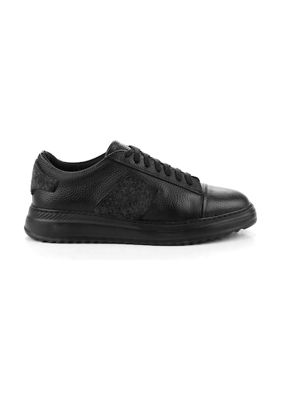 Bambi Siyah Hakiki Deri Erkek Sneaker E01600121640 Siyah