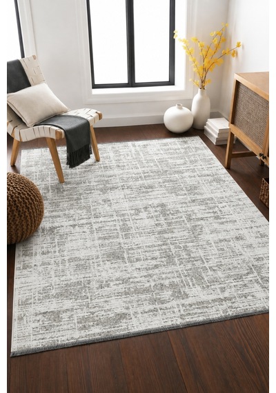 Bukle Gri Beyaz Kilim Yıkanabilir Kaymaz Taban Şönil Kilim Salon Oturma Odası Halısı Bk482