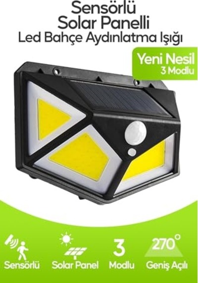 Harekete Sensörlü Solar Enerjili Işık Bahçe Işıklandırmak İçin Lamba Dış Mekan İçin Uygun Güneş Enerjili A