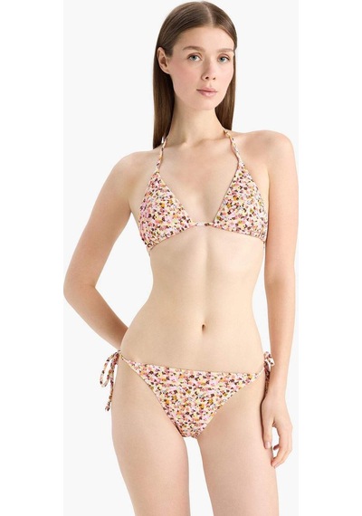 Defacto Regular Fit Çiçekli Bürümcük Bağcıklı Bikini Alt-fall İn Love E2577ax25smrd194 Kırmızı