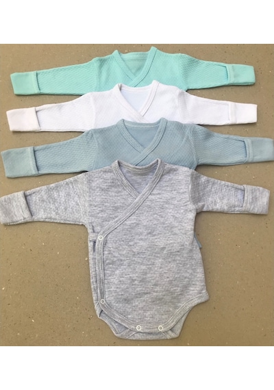 Özdemirli Bebe Özdemirlitekstil Bebelino Çıtçıtlı Badi Kruvaze (4 Lü Paket) (456579509) Çok Renkli