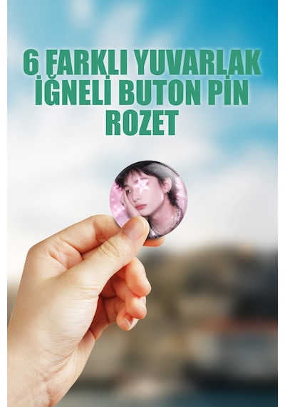 Hyunjin Stray Kids Kpop Çanta Süsü Rozet İğneli Buton Rozet Seti 6 Adet Altılı