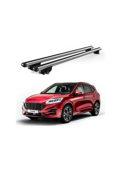 Kanca Ford Kuga 2020 Ve Sonrası Uyumlu Gri Kilitli Ara Atkı 130cm Port Bagaj Tavan Barı