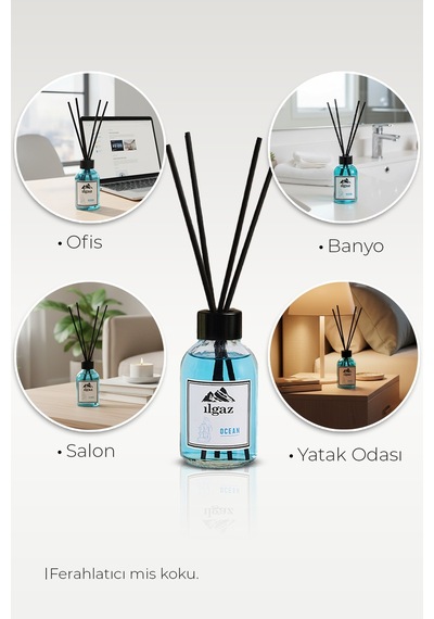 Ilgaz Okyanus Esintisi Bambu Çubuklu Oda Kokusu 110 ML + Yedek Şişe 200 ML