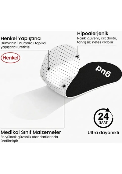 Burun Bandı, 10'lu Şerit/bant Premium Nefes Alabilir Örgü Kumaş, Hipoalerjenik Henkel Yapıştırıcı, Daha Iyi Uy