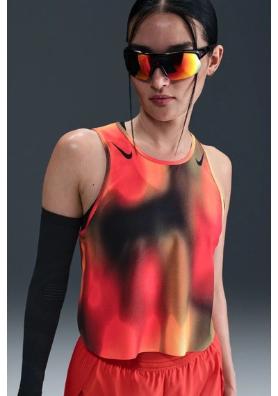 Nike Dri Fit Adv Art Crop Womens Tank Red Kadın Crop Koşu Atleti Kırmızı