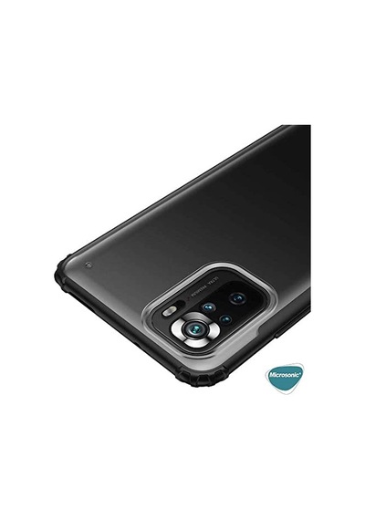 Xiaomi Poco M5s İçin Kılıf Frosted Frame Siyah Poco M5s İle Uyumlu Kılıf - Siyah Diğer