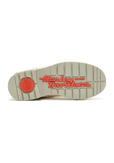 Harley Davidson Colmar Beige Baskılı Deri Kadın Bot Postal Ayakkabı Bej