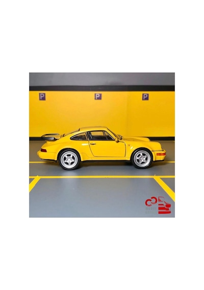 Porsche 911 Turbo 1/36 Ölçek C&c Model Garage Çek Bırak Diecast Metal Model Oyuncak Araba
