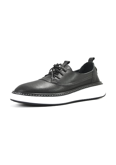 Onlo Ayakkabı Bty.74 Hakiki Deri Siyah Sneaker Kadın Ayakkabı Siyah