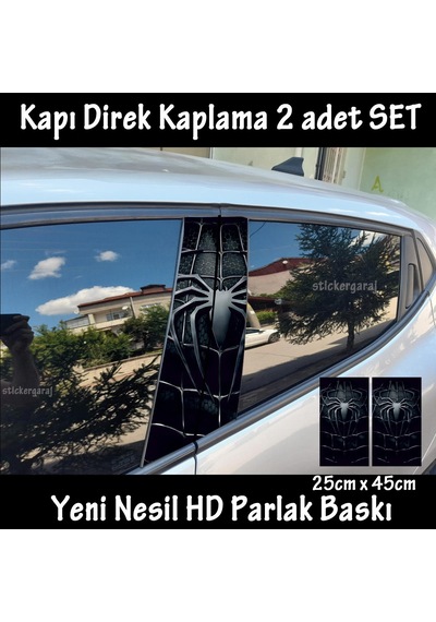 Örümcek Folyo - 2kapı İçin 2adet Sticker Kaplama - Tuning Modifiye
