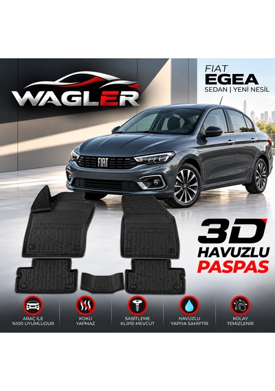 Wagler Fiat Egea Sedan Havuzlu Paspas 2015 Ve Sonrası