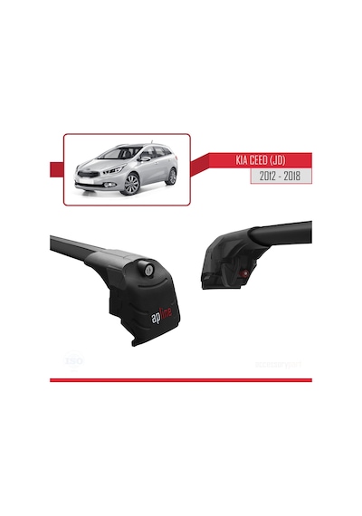 Kia Ceed Jd Sw 2012-2018 Arası İle Uyumlu Ace-2 Ara Atkı Tavan Barı Siyah