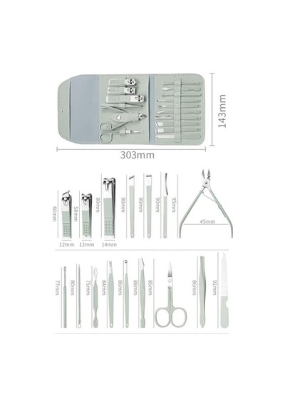 Tr Çantalı Seyahat Tipi 16 Parça Manikür Pedikür Seti Pra-12705643-6705