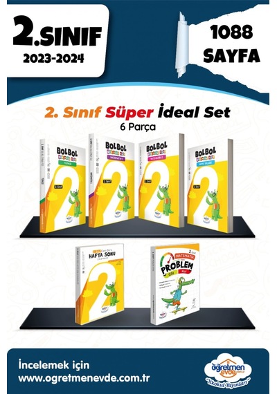 2.sınıf Süper İdeal Set 6 Parça Yeni Öğretmen Evde Yayınları