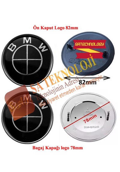 Bmw E39 Kaput Ve Bagaj Logo Fulsiyah-82mm78mm