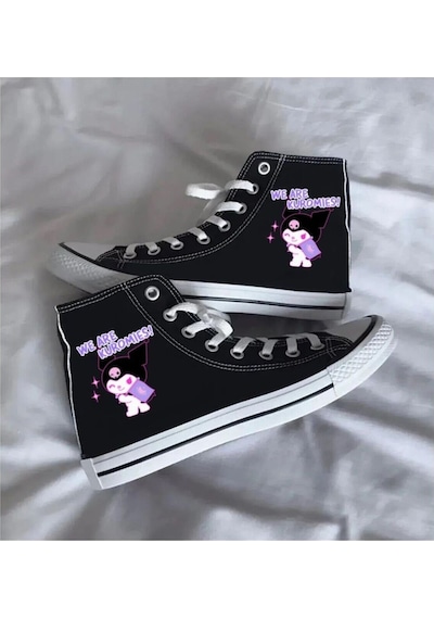 Günlük Keten We Are Kuromıes Kuromi Baskılı Siyah Uzun Convers Sneaker Canvas Spor Ayakkabı We Are Kuromıes Günlük Keten We Are Kuromıes Kuromi Baskılı Siyah Uzun Convers Sneaker Canvas Spor Ayakkabı We Are Kuromıes