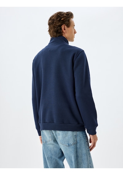 Koton Uzun Kollu Şardonlu Pamuklu Yarım Fermuarlı Baskılı Sweatshirt Lacivert 5wam70076mk Lacivert Koton Uzun Kollu Şardonlu Pamuklu Yarım Fermuarlı Baskılı Sweatshirt Lacivert 5wam70076mk Lacivert