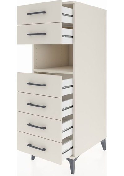 Kronos Dolap Tek Raflı 6 Çekmeceli 44x59x134 Aytaşı-aytaşı Aytaşı