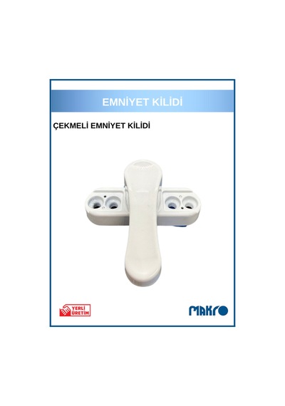 Pvc Kapı Pencere Pimapen Balkon Kapısı Çocuk Emniyet Kilidi Güvenlik Çekmeli Metal Beyaz