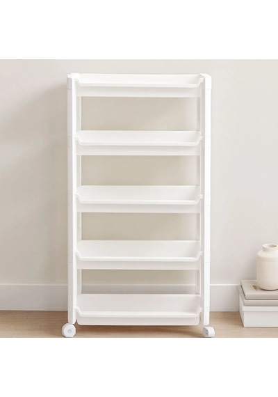 5 Katlı Tekerlekli Sepet Organizer Raf Ünitesi 465x145x850 Mm Diğer