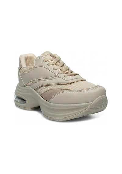 Bluefeet Drk Bej Fileli Kadın Sneaker Spor Ayakkabı Bej