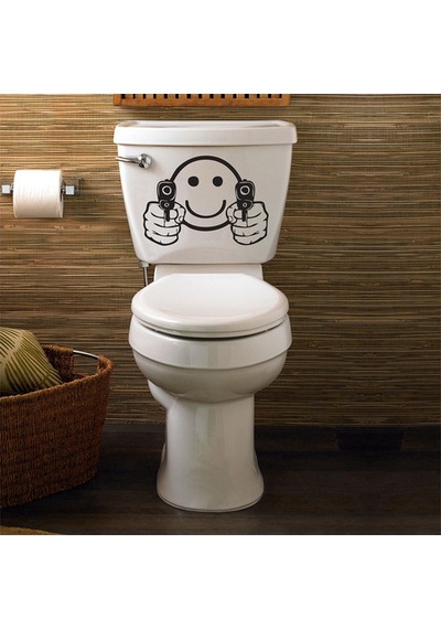 Wc Klozet için Ateş Ediyor Sticker Yapıştırma Model1