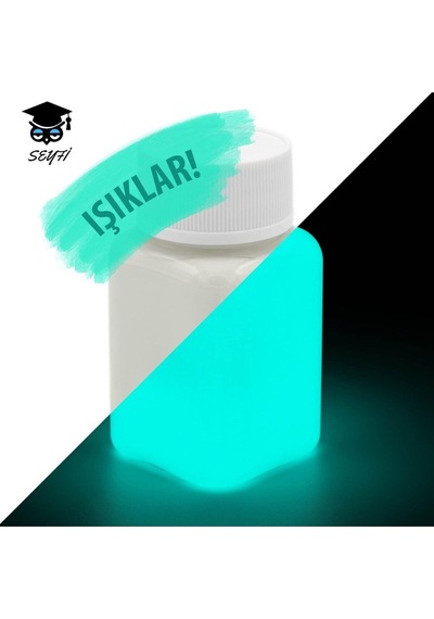 Natural Turkuaz Karanlıkta Parlayan Hayalet Boya Glow İn The Dark Akrilik Boya Rich 0000 Naturel