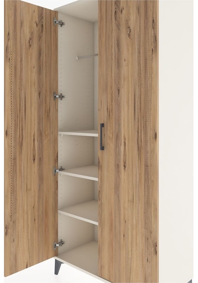 Hyperion Dolap 3 Raflı 2 Kapaklı Tek Askılı 88x44x195 Aytaşı-çam Aytaşı