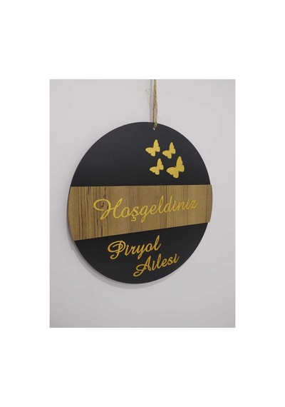 Kişiye Özel Ayna Pleksi Aile Kapı Süsü Hoşgeldiniz Yazılı