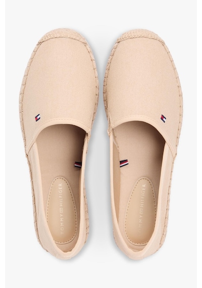 Tommy Hilfiger Kadın Flag Canvas Bej Espadril-13416 Bej
