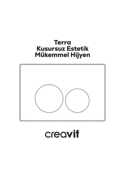 Creavit Terra Kömür Karası Gömme Rezervuar Seti 8 Cm Gr5001-gp9002.10-ms.ac50l.kkr Siyah