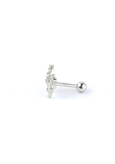 Zirkon Taş Detaylı Kelebek Figürlü 925ayar Gümüş Tragus Helix Kikirdak Piercing 23408413