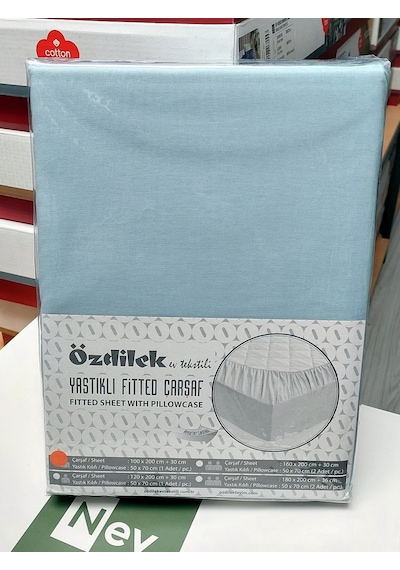 Özdilek Colourist Fitted Tek Kişilik Çarşaf Seti 100x200 -aqua Aqua