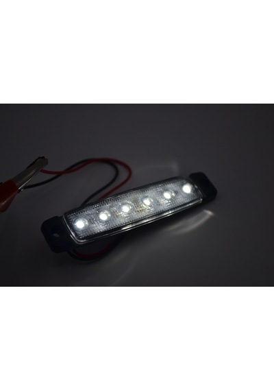 12v 6 Led Beyaz Parmak Lamba Su Geçirmez İnce Dizayn Side Marker