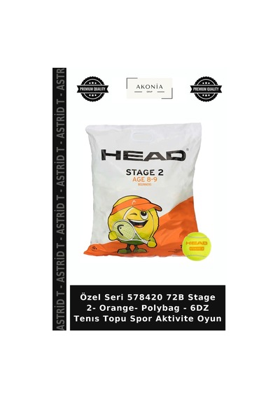Özel Seri 578420 72b Stage 2- Orange- Polybag - 6dz Tenıs Topu Spor Aktivite Oyun