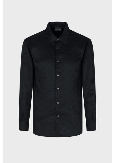 Emporio Armani Jakarlı Regular Fit Saten Görünümlü Klasik Yaka Gömlek Erkek Gömlek Em001537 Af15074 Fc218 Siyah SİYAH Emporio Armani Jakarlı Regular Fit Saten Görünümlü Klasik Yaka Gömlek Erkek Gömlek Em001537 Af15074 Fc218 Siyah SİYAH