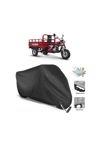 Kuba Pikap 200 Motosiklet Branda (Bağlantı, Kilit Uyumlu)-Siyah (457271132)