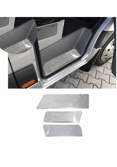 Mercedes Sprinter W906 Kapı Eşiği Koruma Çıtası - Krom / Paslanmaz Çelik 4 Parça