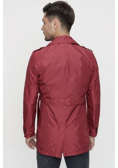 Efor Prd 029 Slim Fit Bordo Spor Pardösü Bordo