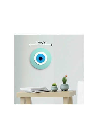 Minimalist Küf Yeşili Nazar Boncuğu El Yapımı Ahşap Büyük Nazarlı 78815621