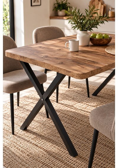 Sulorahome Atlantik Kahverengi Mutfak Masası 110x70 Cm Atlantik - Çam