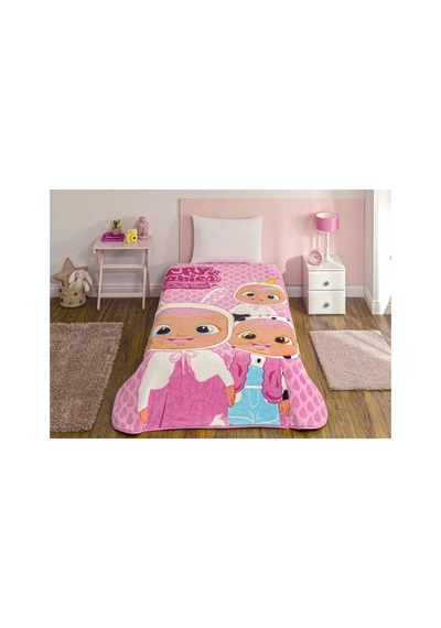 Crybabies Tek Kişilik Battaniye Pembe