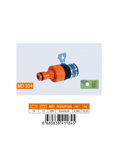 Otomatik Musluk Bağlantı Adaptörü Kelepçeli 3/4