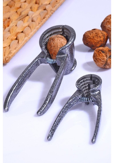 Metal Ceviz Fındık Kıracağı Ikili Set Döküm Beyaz