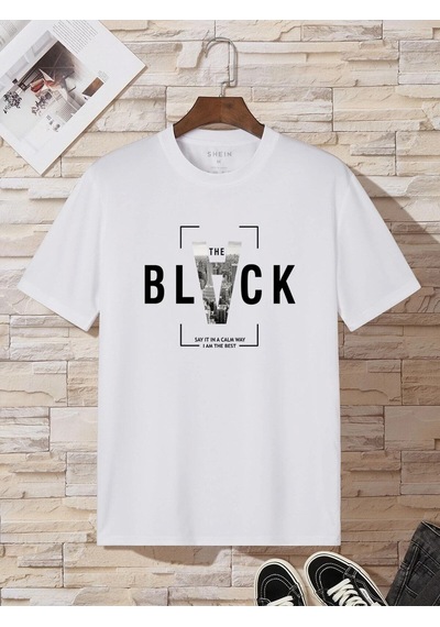 Flood Of Style Unisex Oversize %100 Pamuk Blackk Baskılı Beyaz