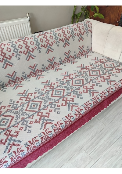 Koltuk Örtüsü Kaymaz Kilim Kırmızı