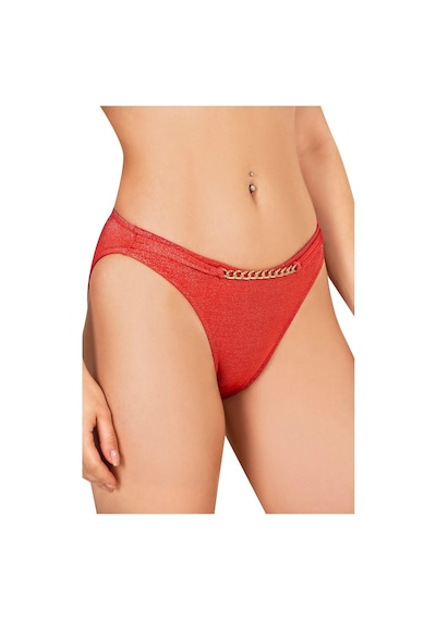 Endeep Kadın Zincir Aksesuarlı Kırmızı Bikini Takımı