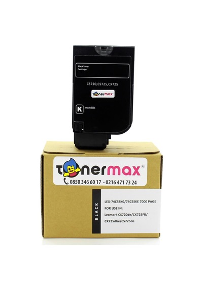 Tonermax Lexmark Cs720-74C5Hk0 Siyah Uyumlu Toner Yüksek Kapasiteli