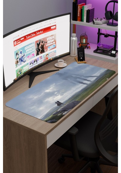 Shadow Of The Colossus Dikişli Kauçuk Oyuncu Mousepad V2 - 90x40 Xxl Gaming Mouse Pad